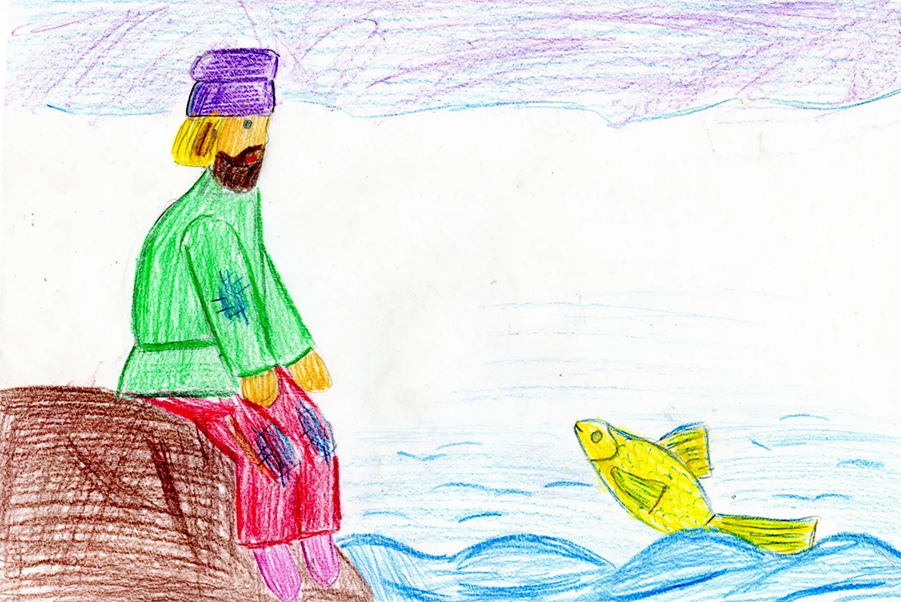 Рисунки к сказке Пушкина сказка о рыбаке и рыбке. Для срисовки