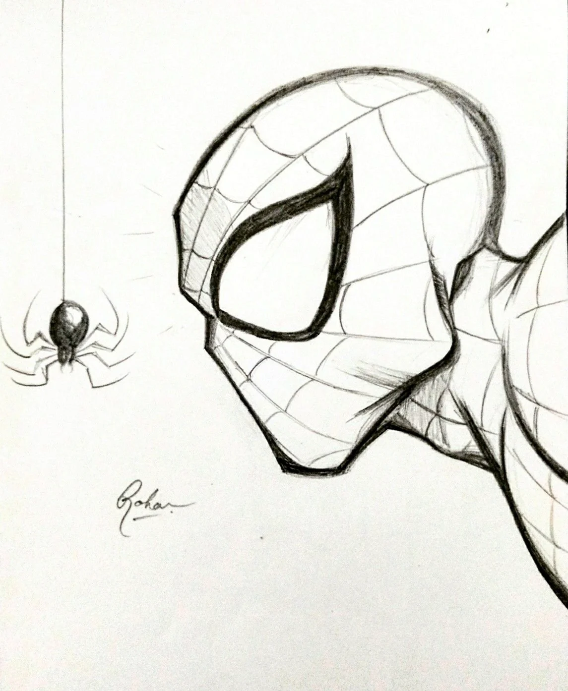 Рисунки Марвел человек паук. Для срисовки