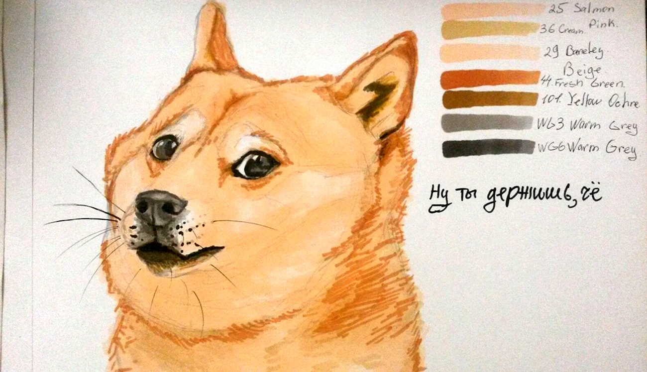 Рисунки собак фломастерами. Для срисовки
