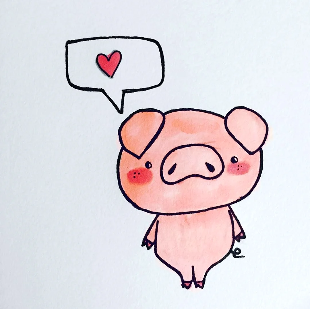 Рисуночек милую свинку. Для срисовки