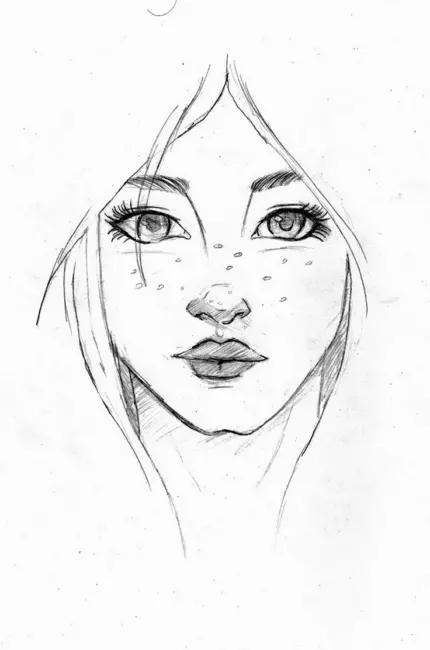 Рисунок девушки карандашом. Красивая картинка