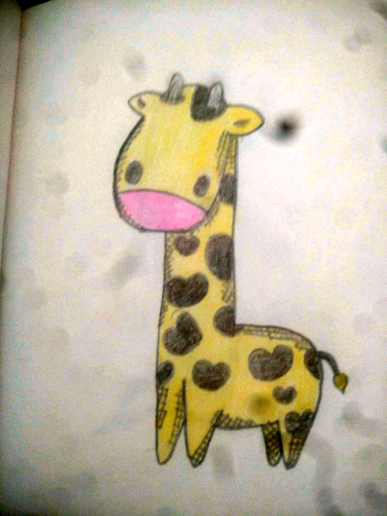 Рисунок для срисовки Жираф легко. Для срисовки