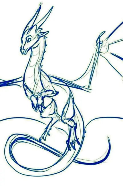 Рисунок дракона для срисовки. Для срисовки