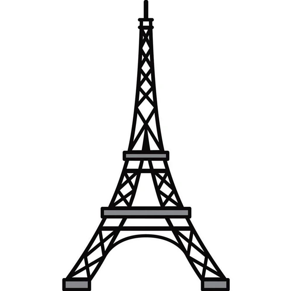Рисунок Эйфелевой башни. Для срисовки
