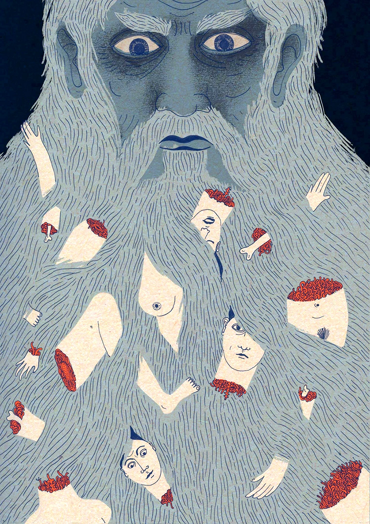 Рисунок к синей бороде. Для срисовки