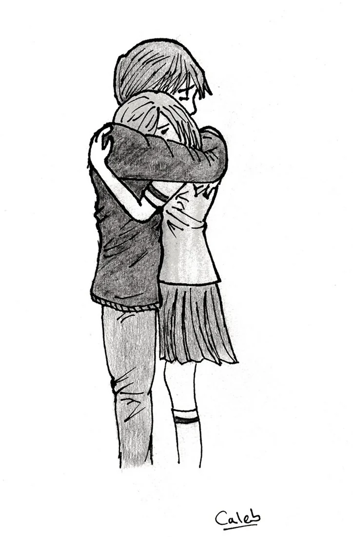 Рисунок карандашом парень с девушкой. Для срисовки