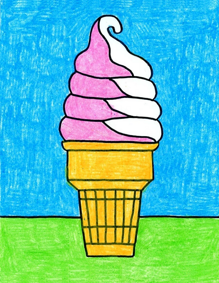 Рисунок мороженого. Для срисовки
