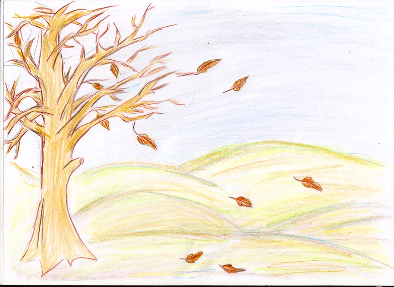 Рисунок осень карандашом. Для срисовки
