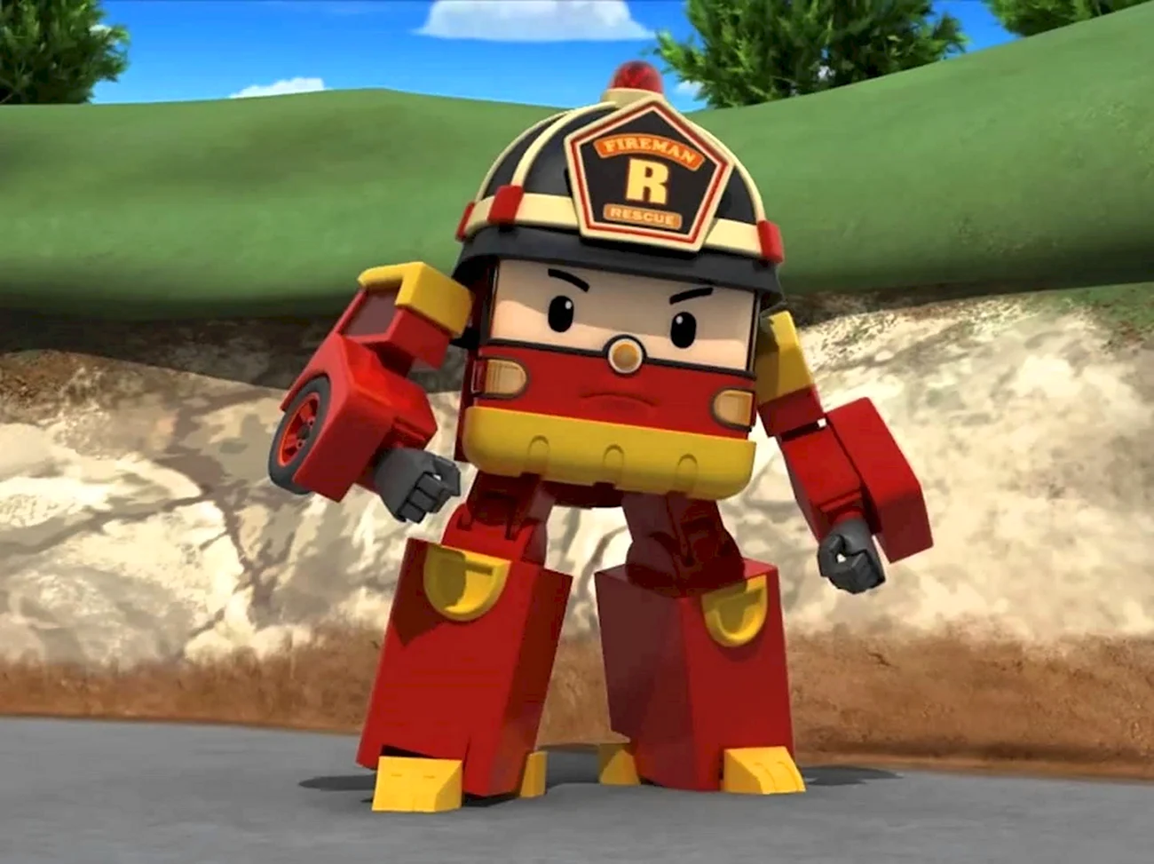 Робокар Поли Рой и пожарная безопасность. Картинка из мультфильма