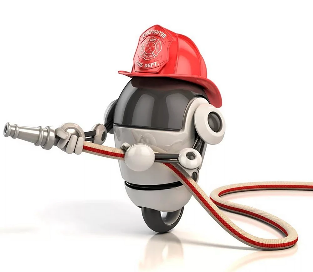 Робот пожарник будущего. Картинка из мультфильма