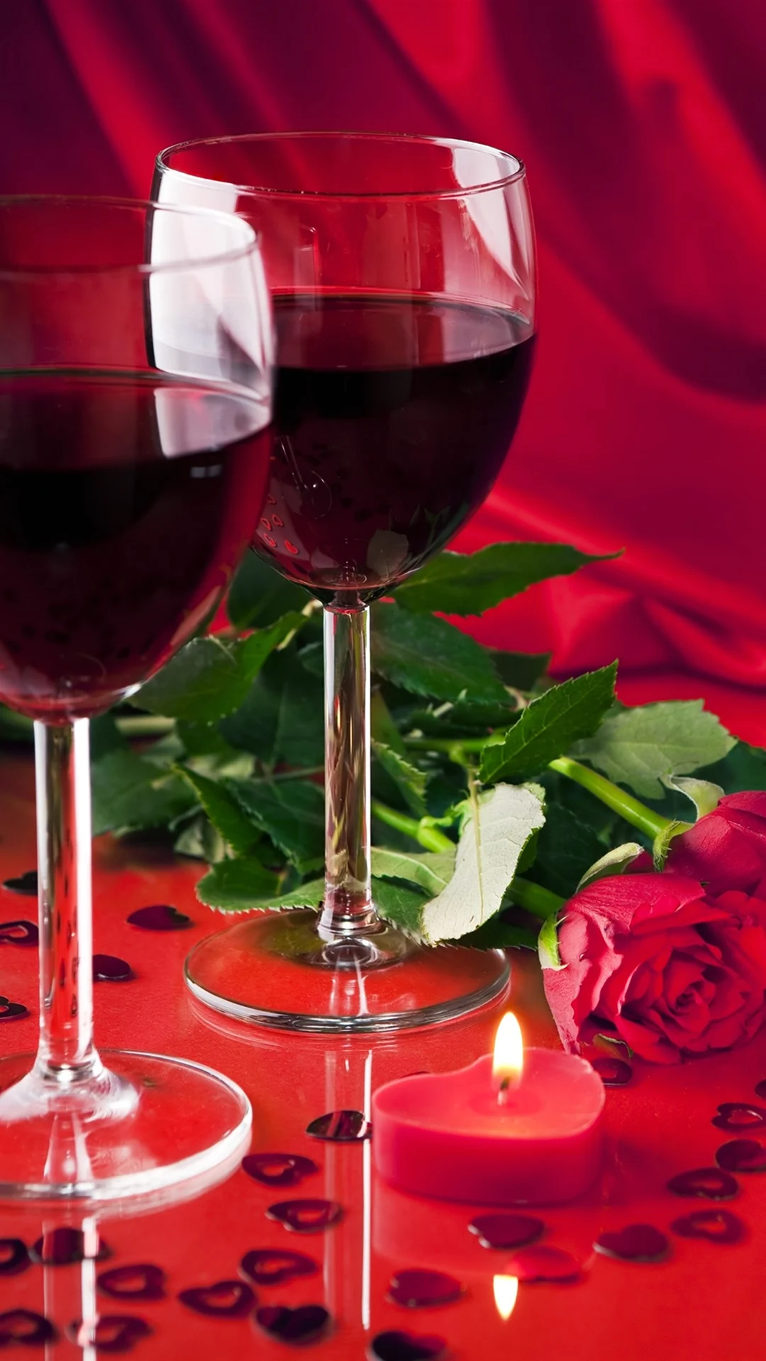 Романтический вечер с вином. Красивая картинка