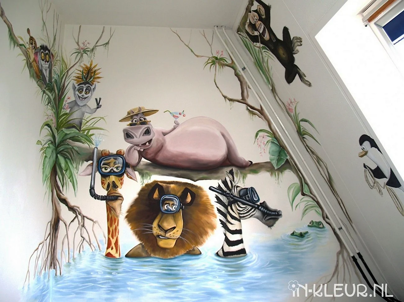 Роспись стен животные. Красивая картинка