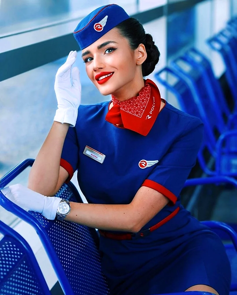 Российская стюардесса Алена Глухова. Красивая девушка