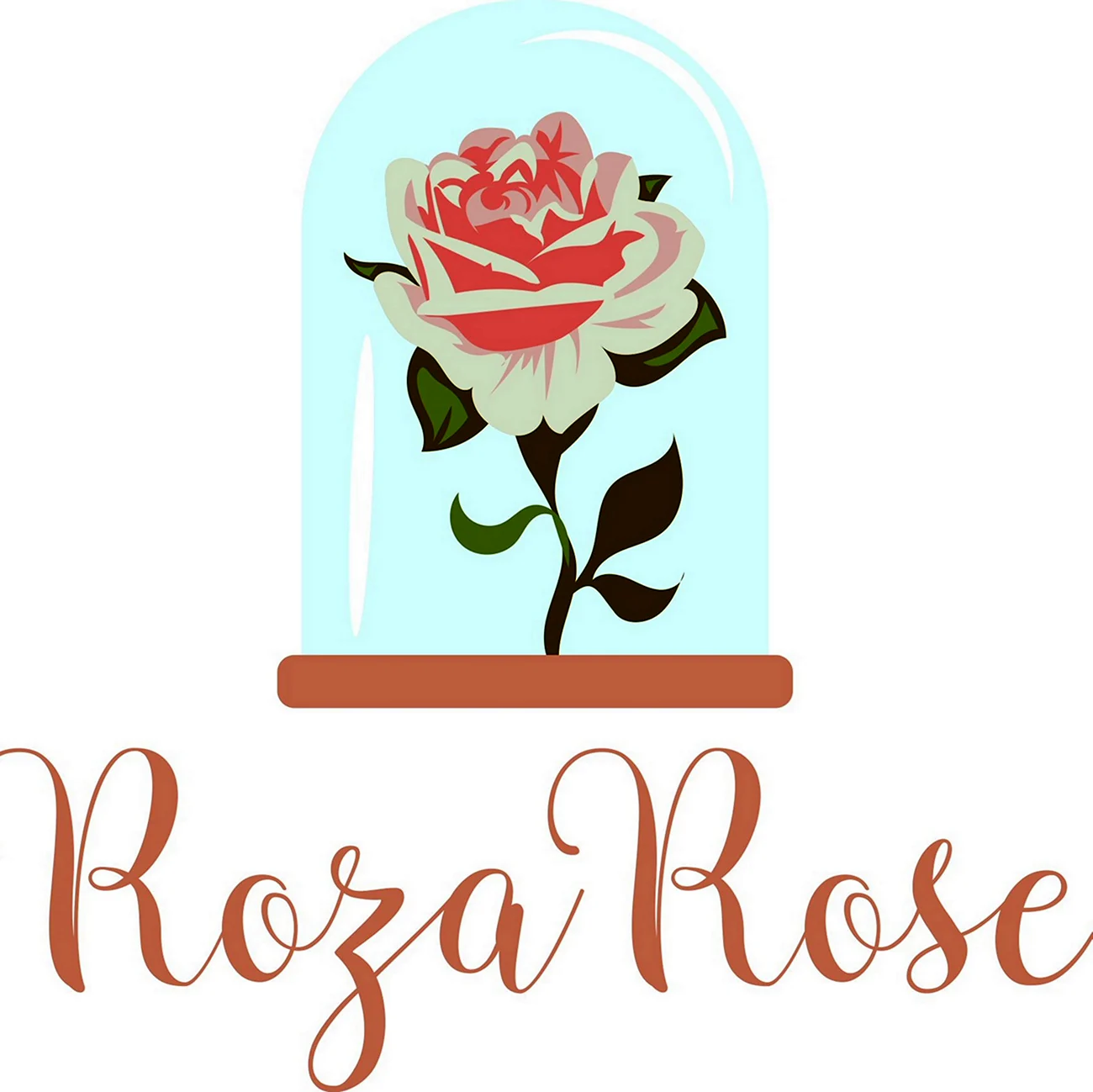 Роза в колбе логотип. Для срисовки