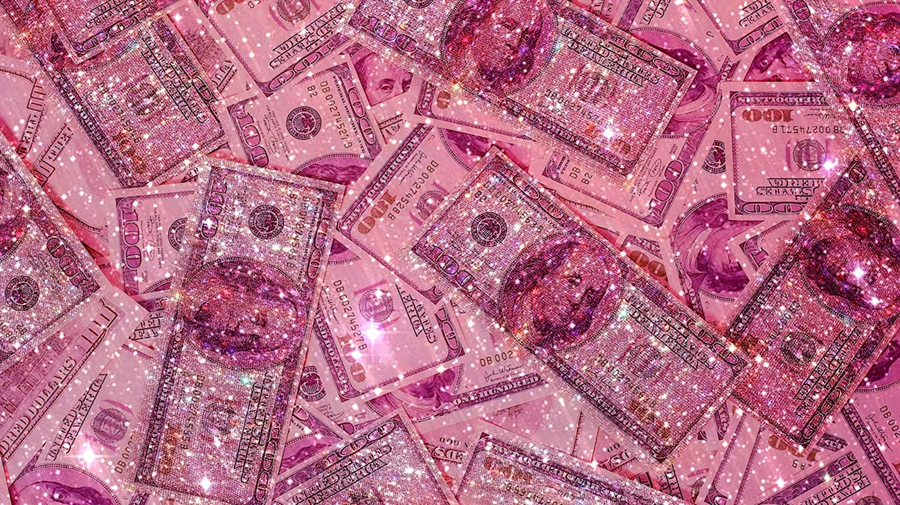 Розовые деньги. Красивая картинка
