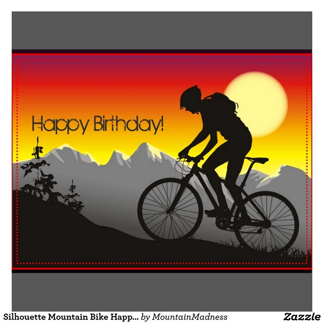 С днём рождения мужчине велосипед. Красивая картинка