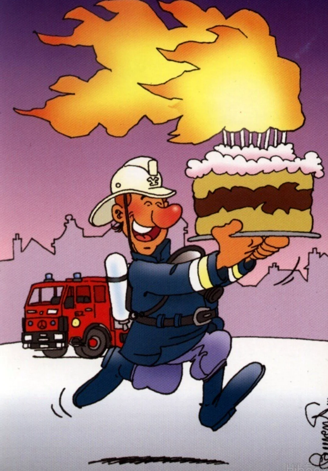 С днём рождения пожарного. Поздравление