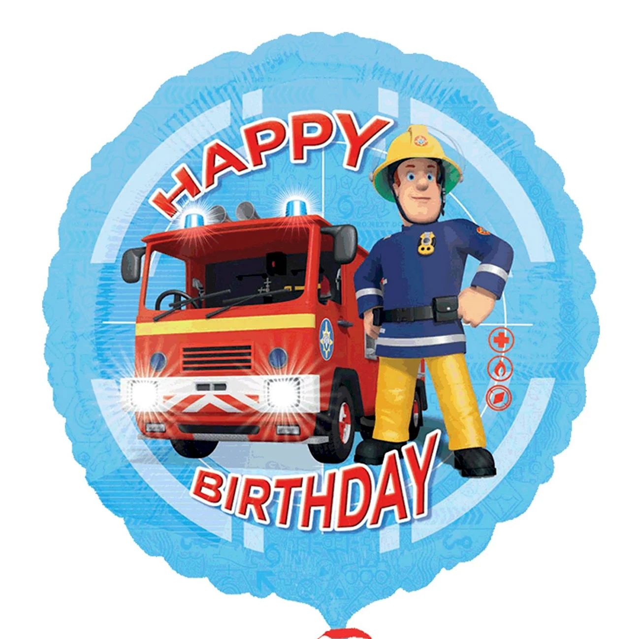 С днём рождения пожарного водителя. Красивая картинка