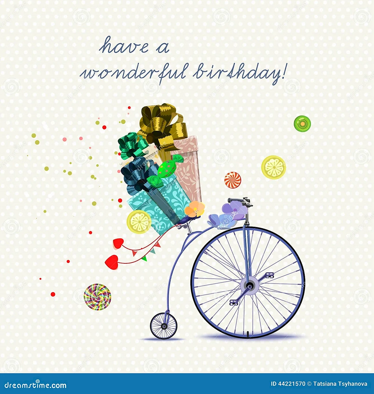 С днем рождения велосипедисту. Красивая картинка