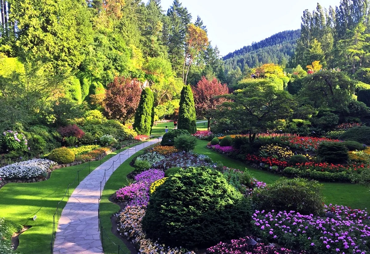 Сады Бутчартов Британская Колумбия Канада. Красивая картинка
