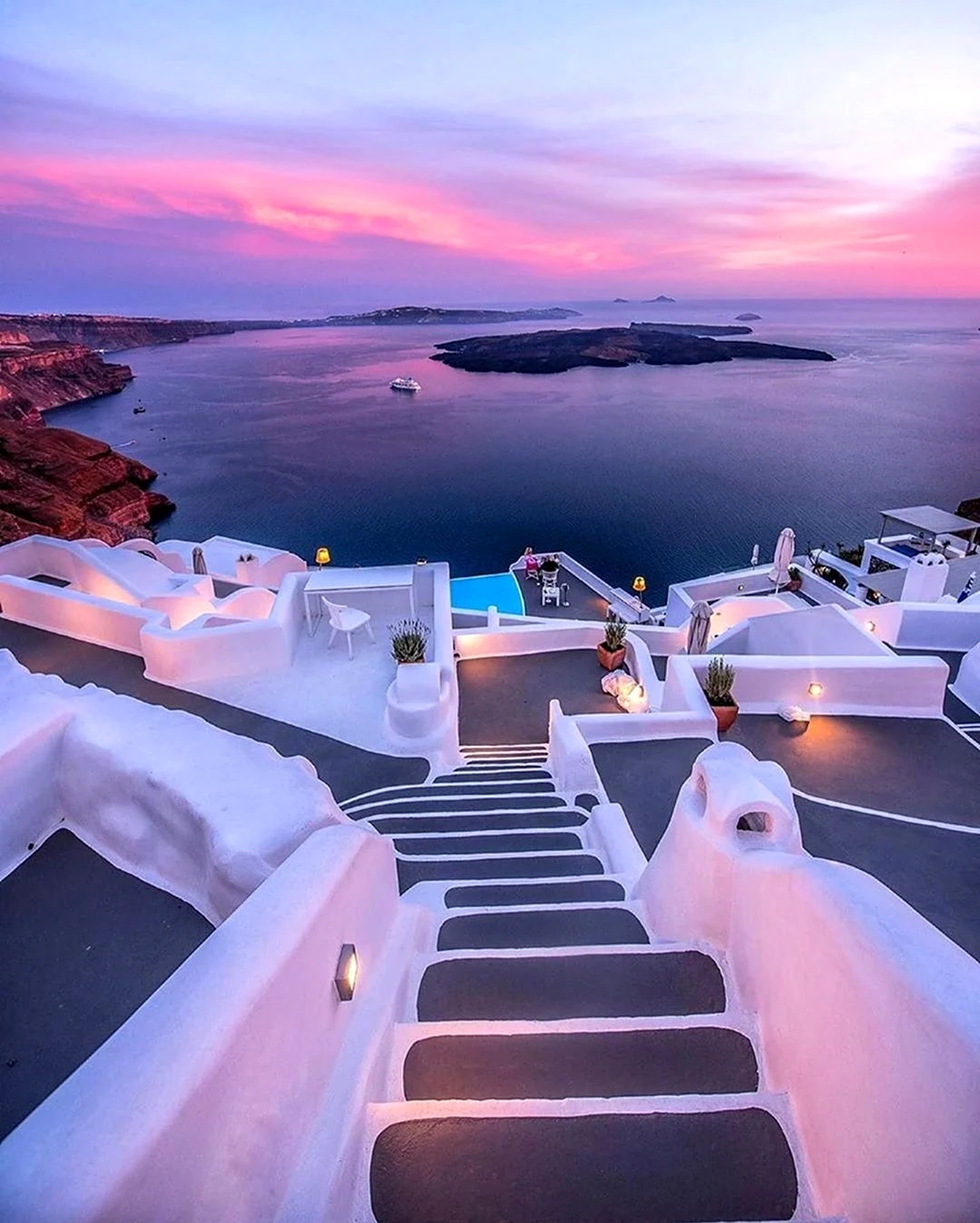 Санторини Греция. Красивая картинка