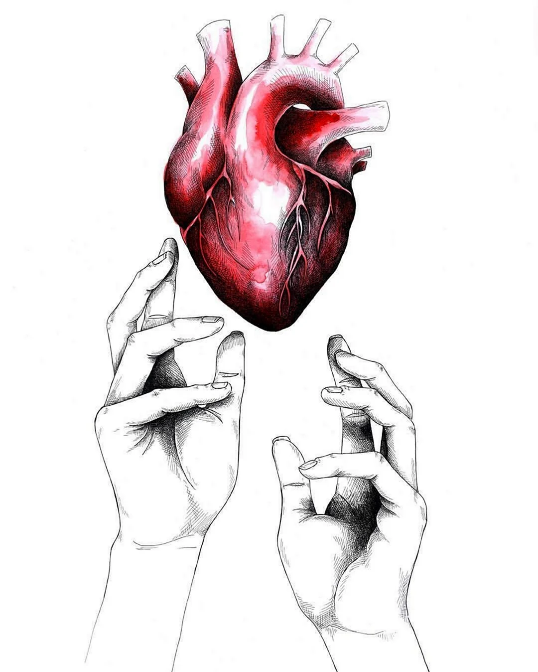 Сердце арт. Для срисовки