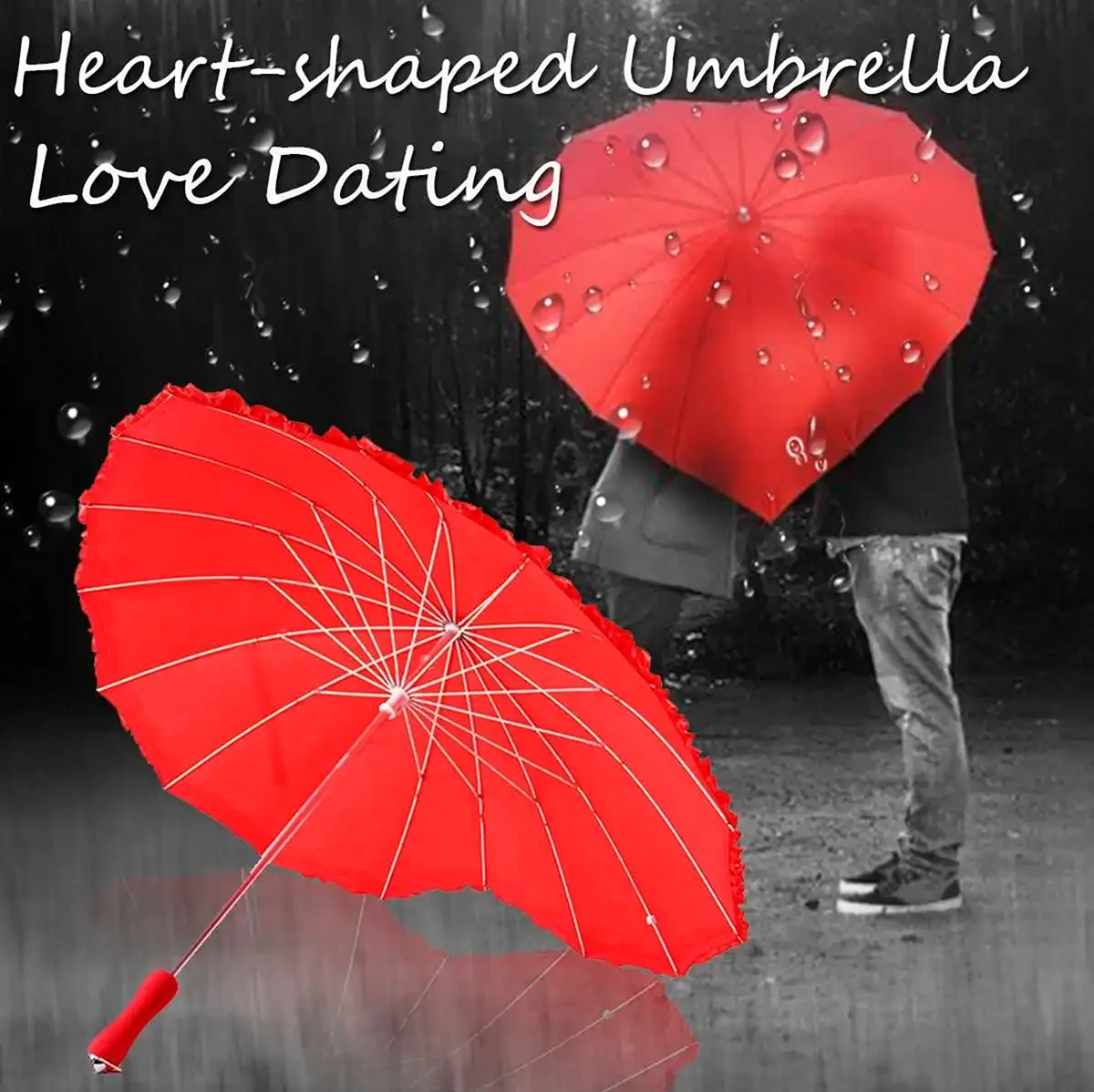 Сердце под зонтиком. Красивая картинка