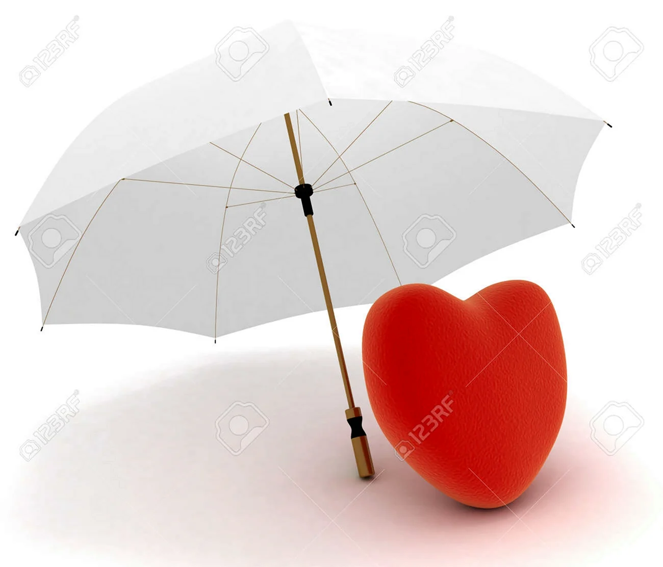 Сердце под зонтом. Красивая картинка