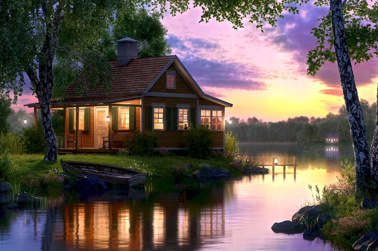Сериал дом у реки River Cottage. Красивая картинка