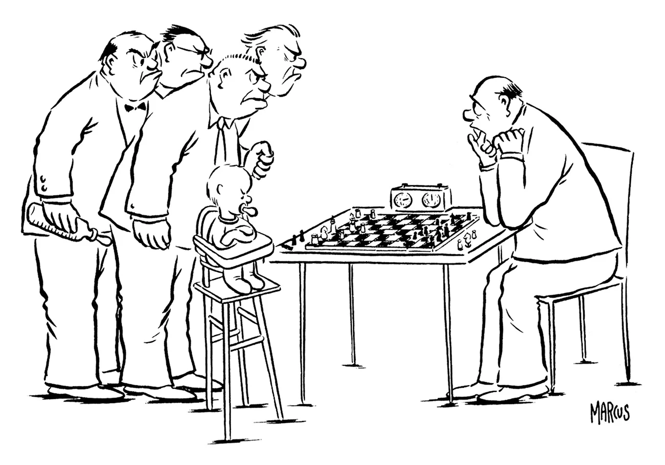 Шахматист карикатура. Прикольная картинка