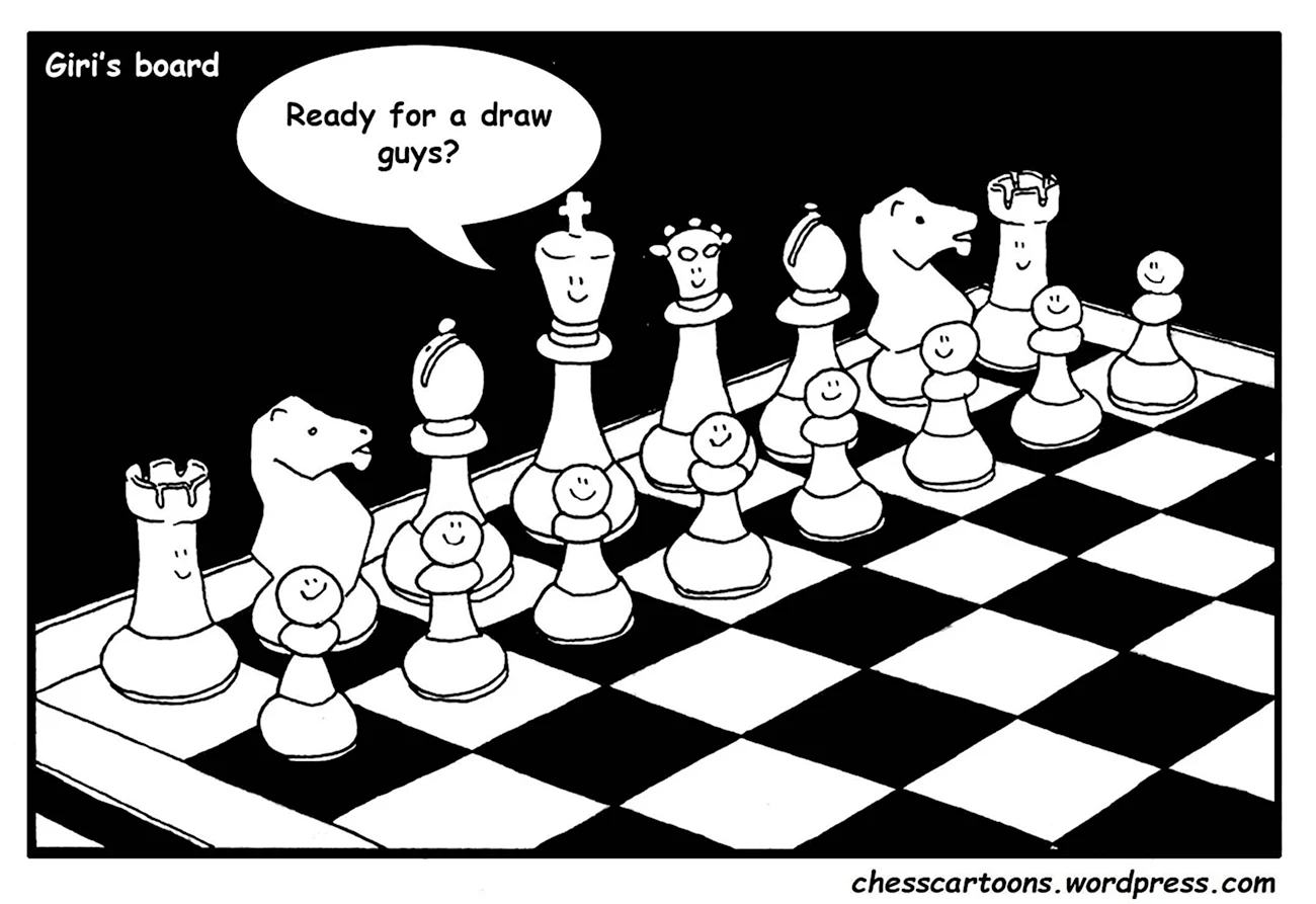 Шахматы комикс. Прикольная картинка