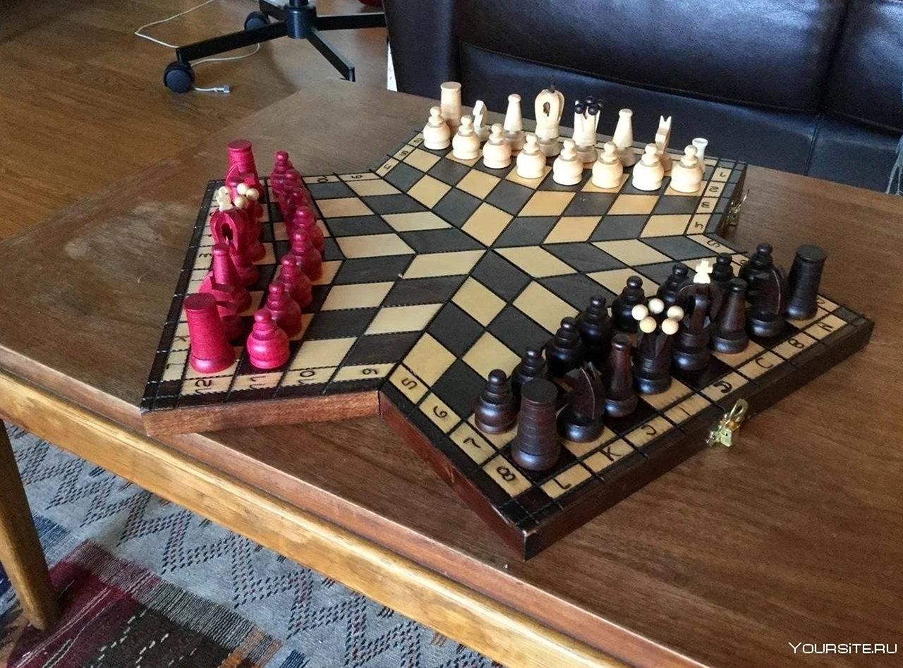 Шахматы на троих. Прикольная картинка