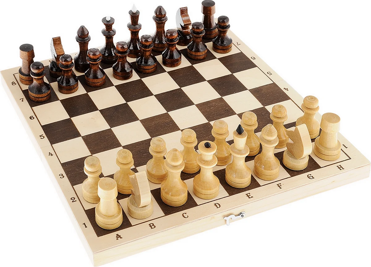 Шахматы турнирные в комплекте с доской 400х200х55. Красивая картинка