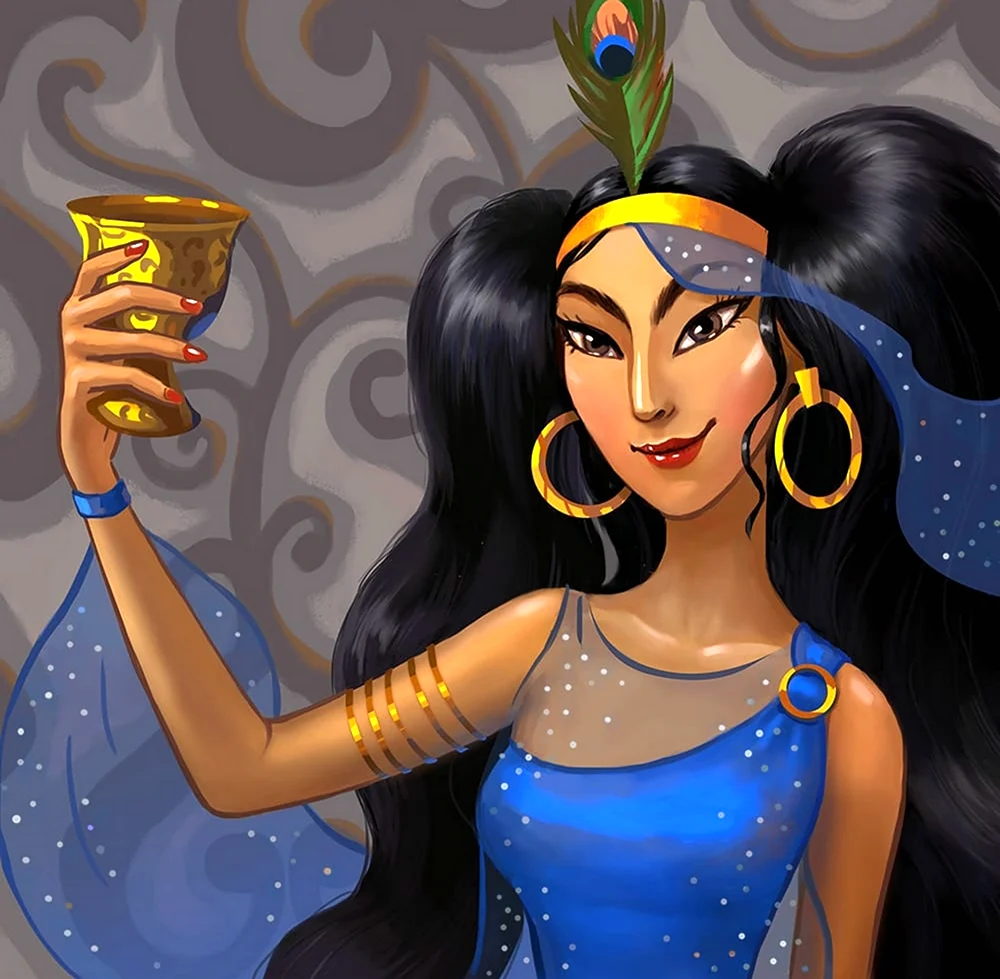 Шамаханская царица. Картинка из мультфильма