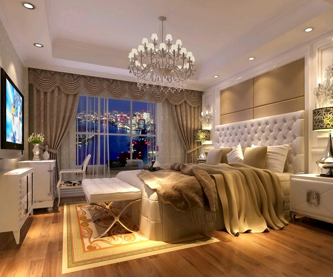 Шикарная спальня. Красивая картинка