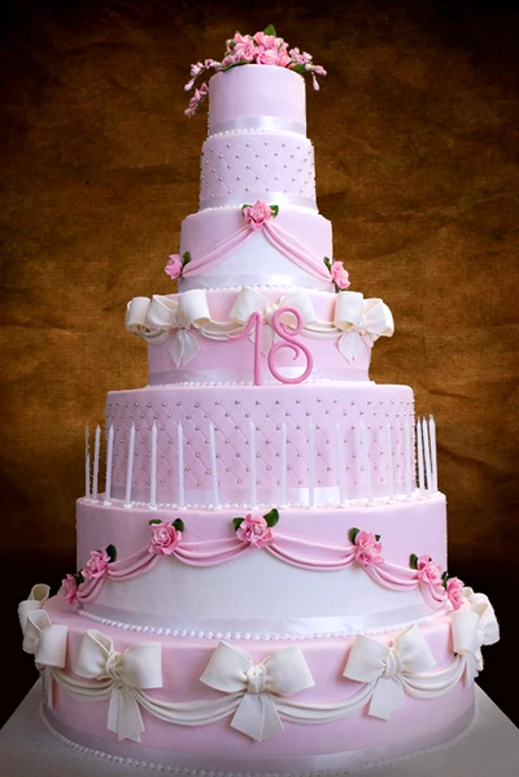 Шикарный торт для девочки. Красивая картинка
