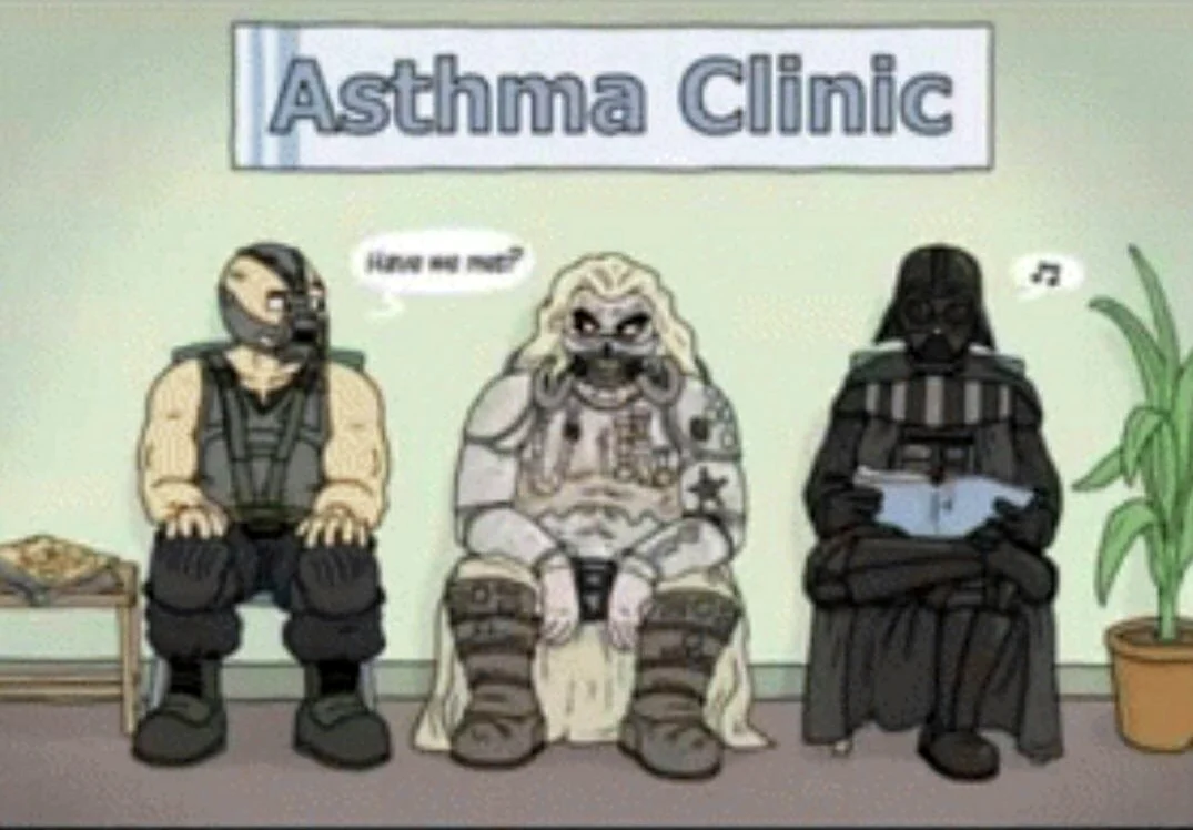 Шутки про астму. Прикольная картинка