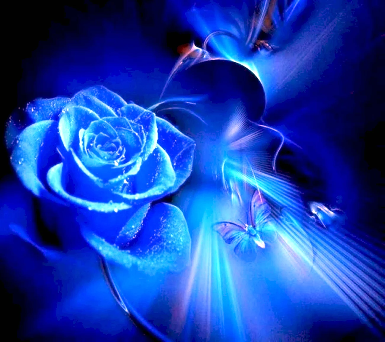 Синие цветы. Красивая картинка