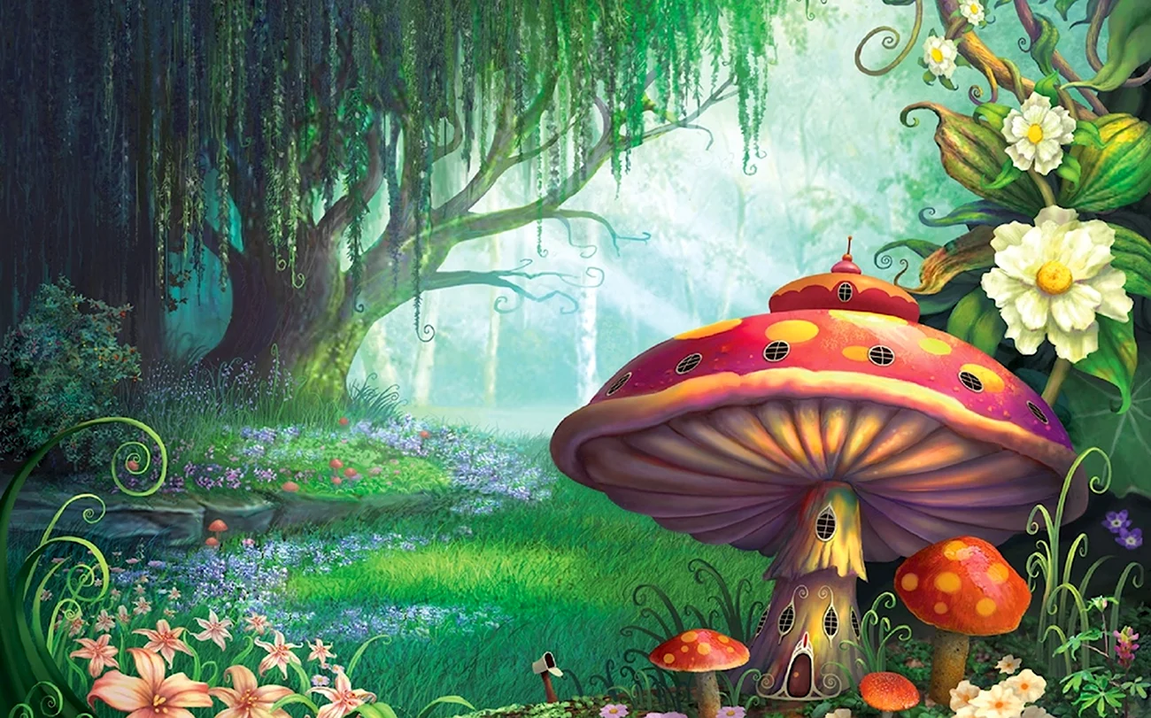 Сказочные грибы. Картинка