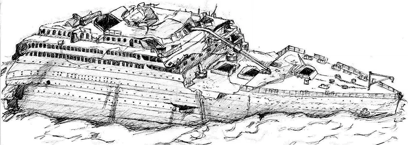 Схема Титаника Британика. Для срисовки
