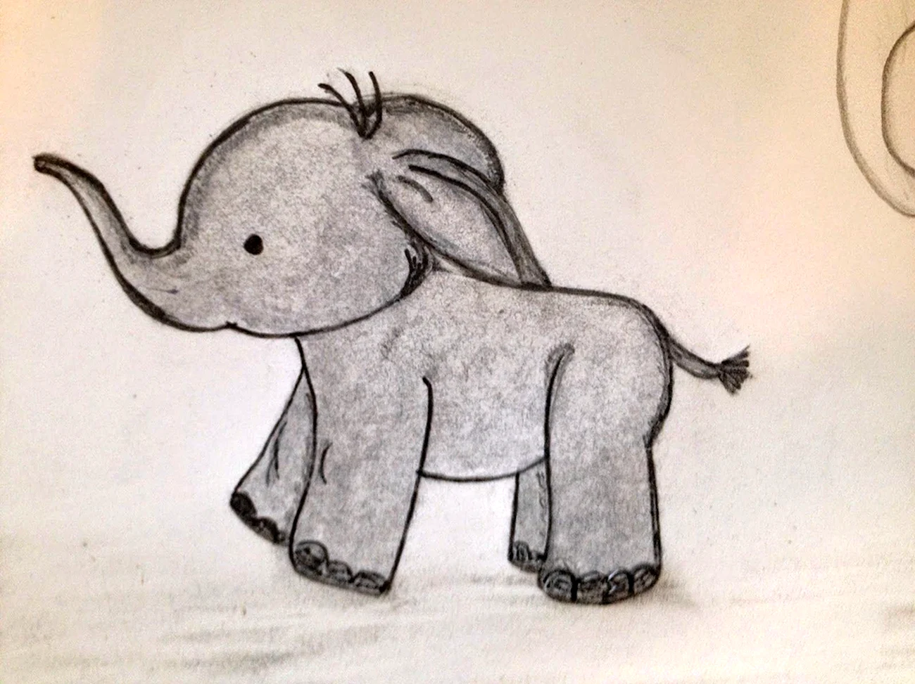 Слон для срисовки карандашом. Для срисовки
