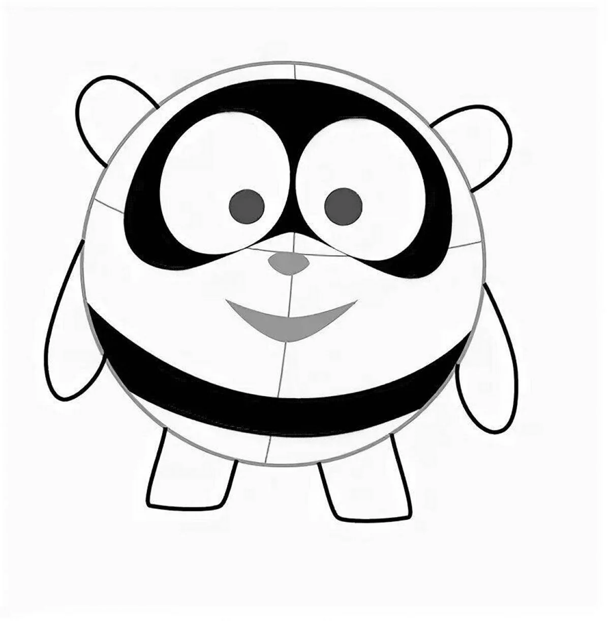 Смешарики герои панди. Картинка из мультфильма