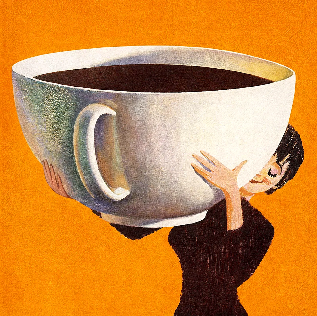 Смешная чашка кофе. Прикольная картинка