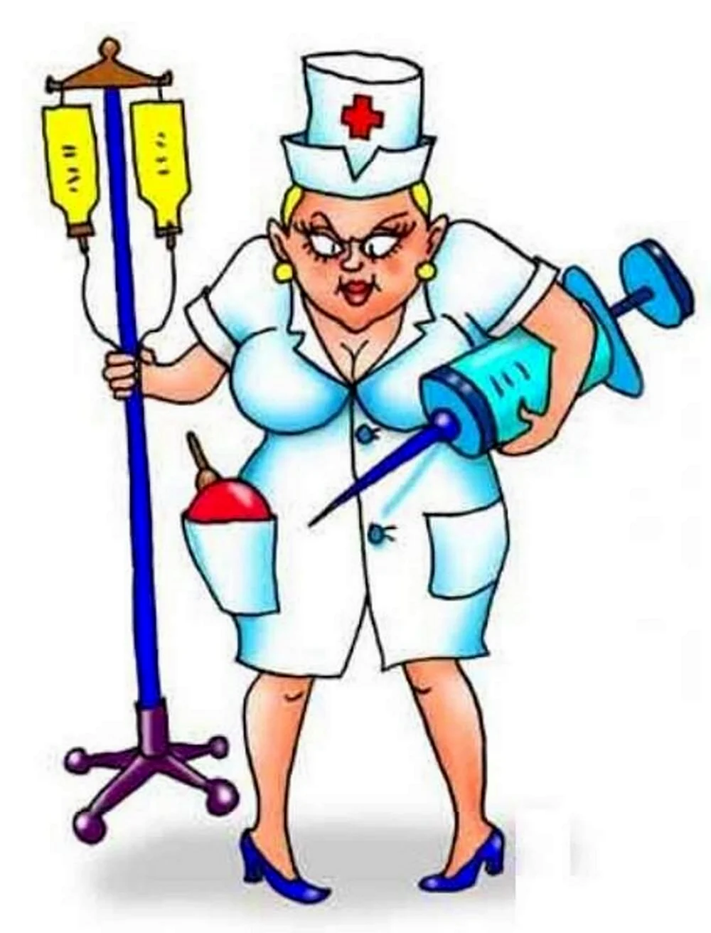 Смешная медсестра. Картинка
