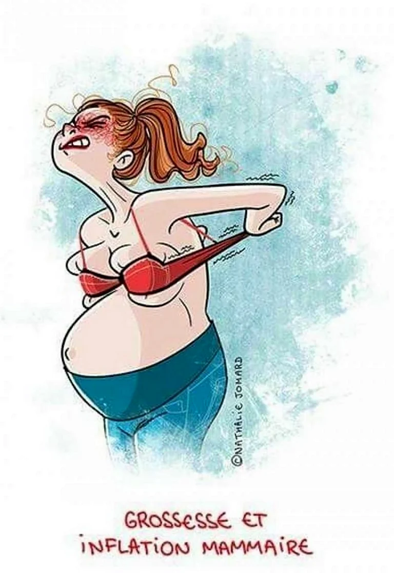 Смешные иллюстрации беременных. Картинка