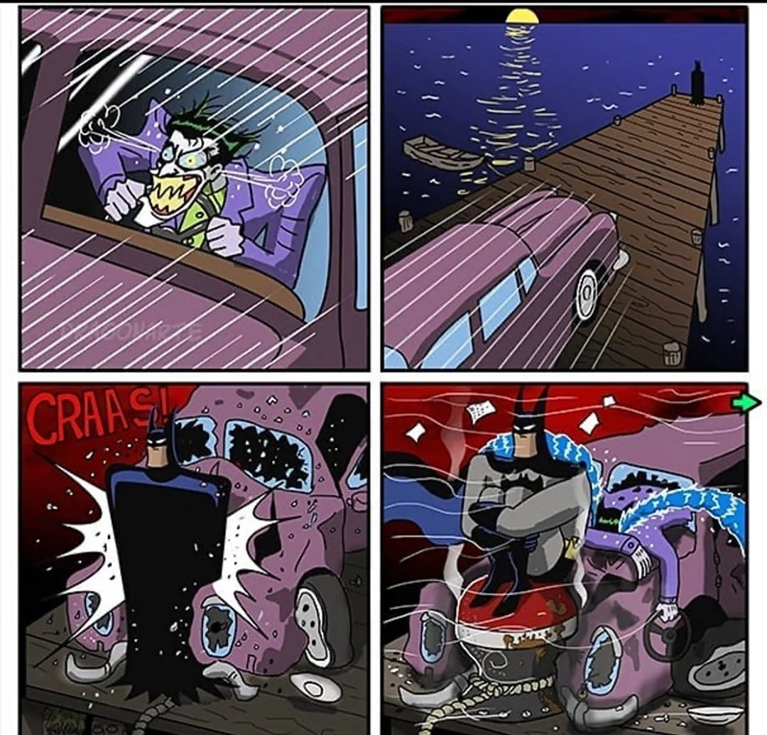 Смешные комиксы про Бэтмена. Прикольная картинка