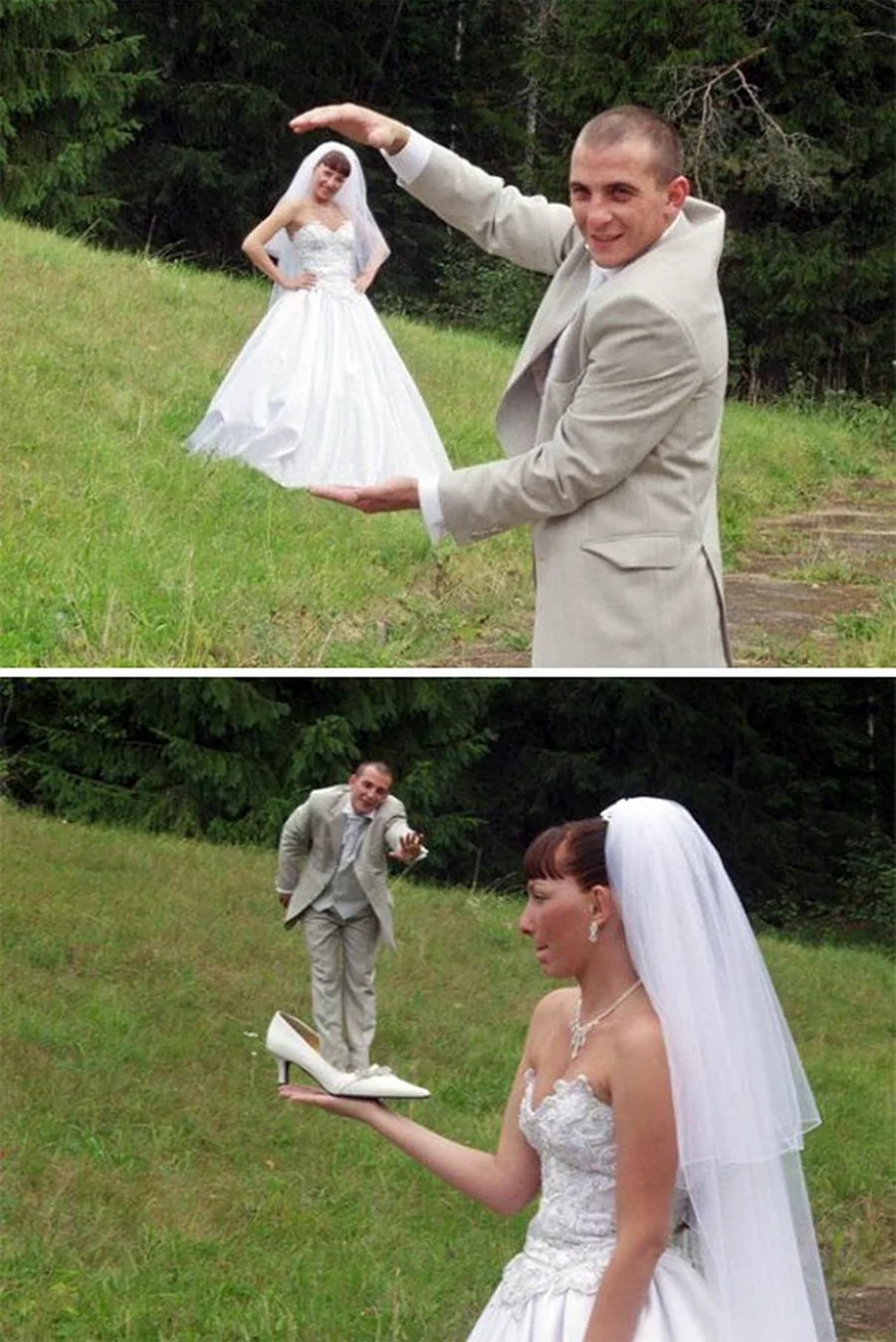 Смешные Свадебные фотосессии. Картинка