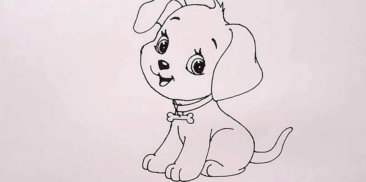 Собачка рисунок карандашом. Для срисовки