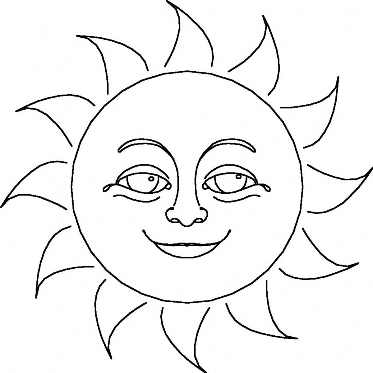 Солнышко раскраска для детей. Своими руками