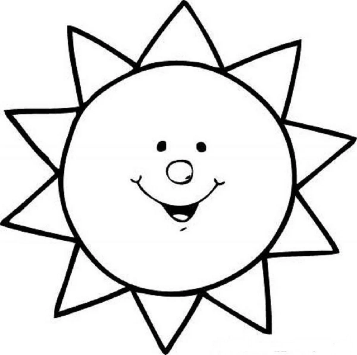 Солнышко раскраска для малышей. Своими руками